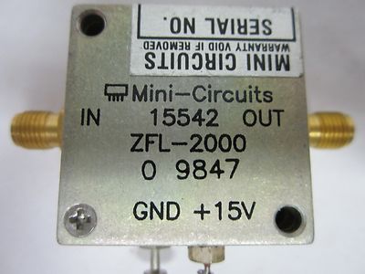MINI CIRCUITS RF AMPLIFIER FREQUENCY ZFL-2000 BIN#K1-13