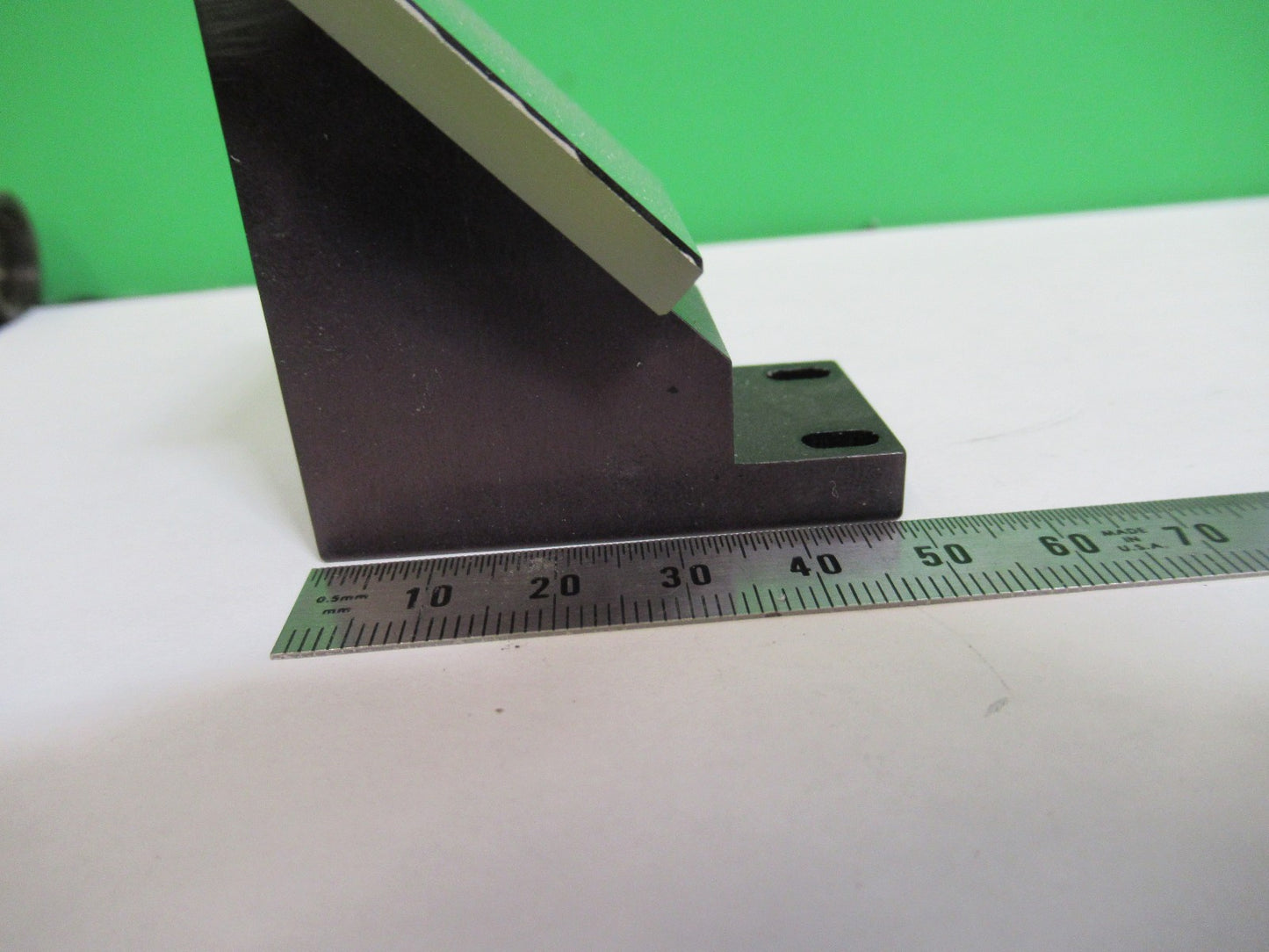 OLYMPUS JAPAN MOUNTED GLASS FLAT MIRROR MICROSCOPE PART AS PICTURED T4-A-27