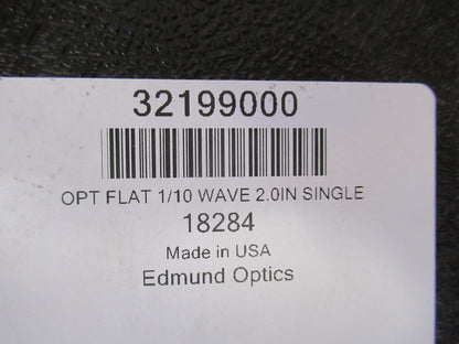 EDMUND OPTICAL FLAT 2" DIA 1/10 WAVE ZERODUR LASER OPTICS AS PICTURED &G2-A-23