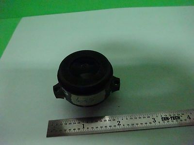 MICROSCOPE PART REICHERT LEICA POLYVAR LENS BRASS MOUNTED OPTICS AS IS #Y3-05