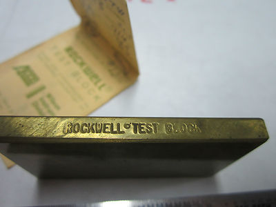 METROLOGY INSPECTION ROCKWELL HARDNESS TEST STANDARD BIN#5-32