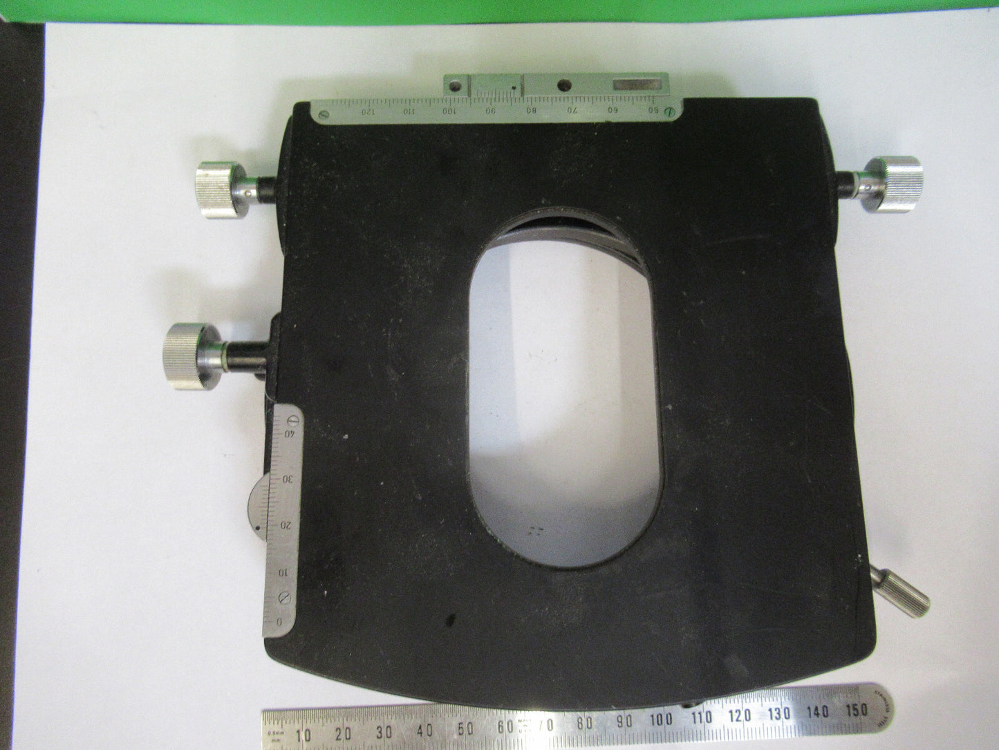 WILD M20 SWISS STAGE TABLE MICROMETER MICROSCOPE PART OPTICS AS PICTURED R8-A-58