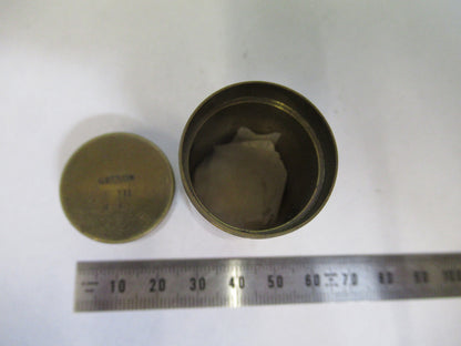 Antique Brass Grunow Rare Empty Objective Canister