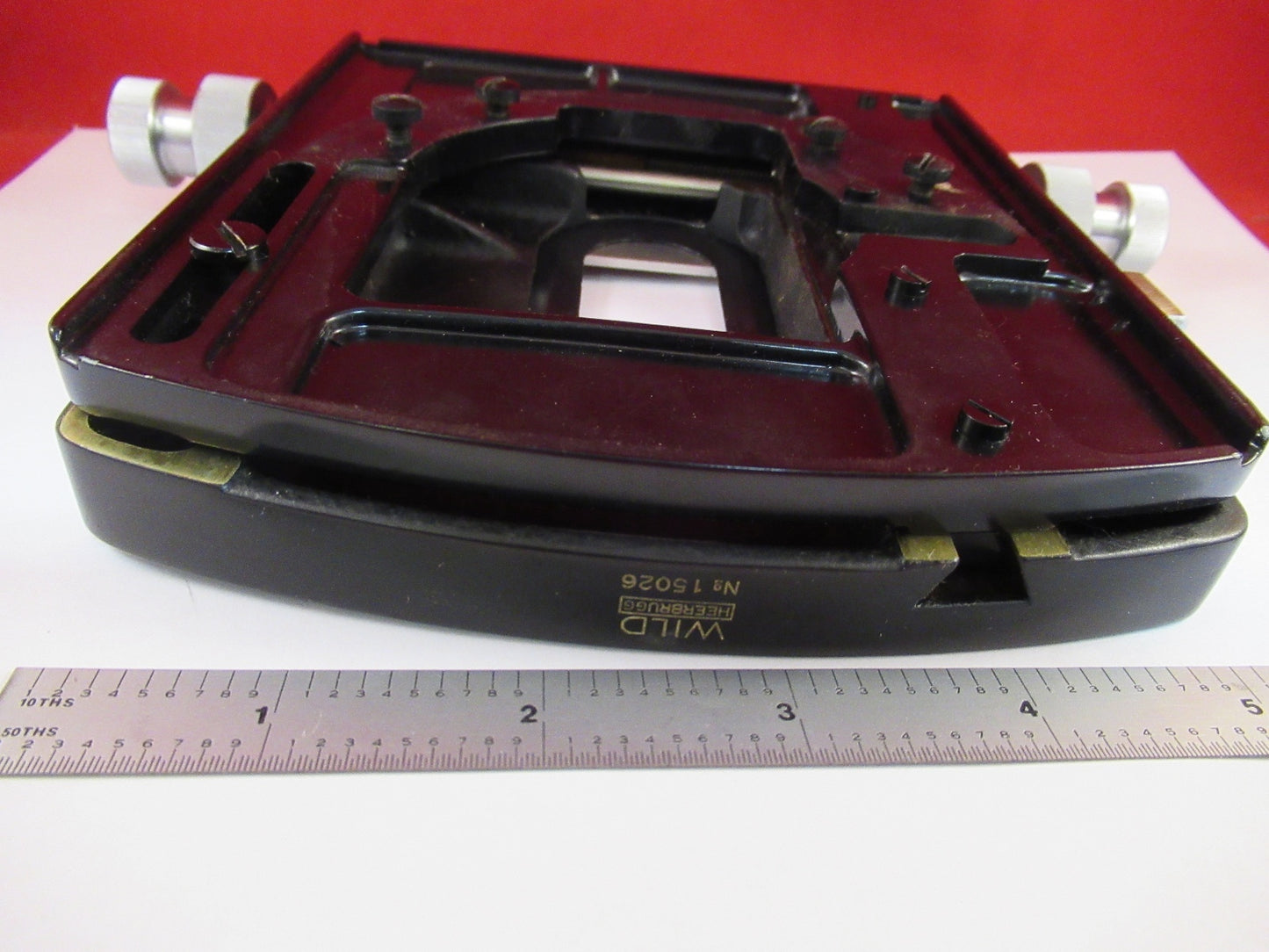 WILD HEERBRUGG SWISS M20 STAGE TABLE MIKROMETER-MIKROSKOP-TEIL WIE BESEHEN #F7-15