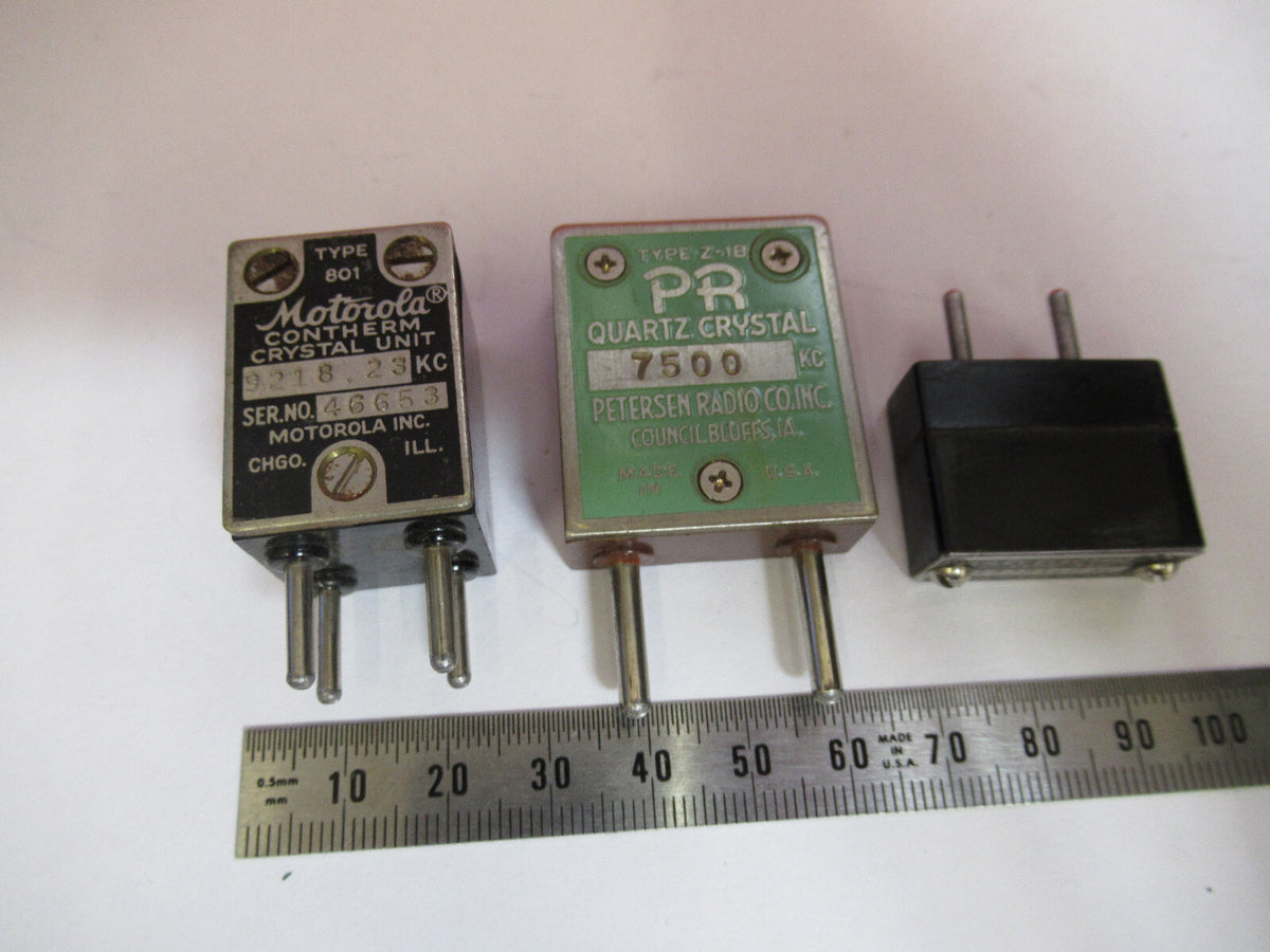 Antique Quartz Crystal Lot Motorola Frequency Control Radio