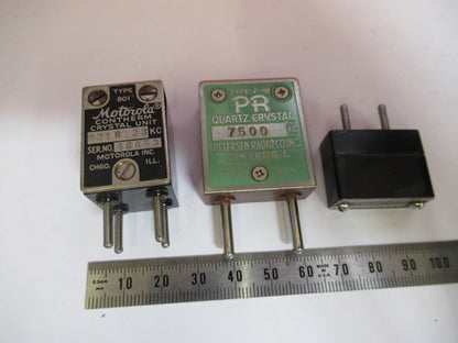 Antique Quartz Crystal Lot Motorola Frequency Control Radio