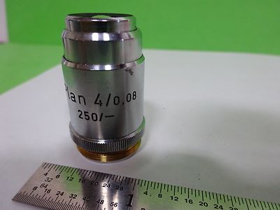 MICROSCOPE REICHERT AUSTRIA OBJECTIVE 4X OPTICS AS IS BIN#Y4-22