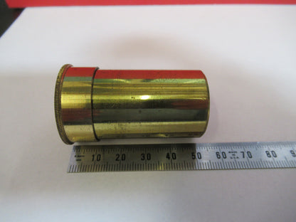 EMPTY BRASS CONTAINER for MICROSCOPE OBJECTIVE PART AS PICTURED #B7-A-71