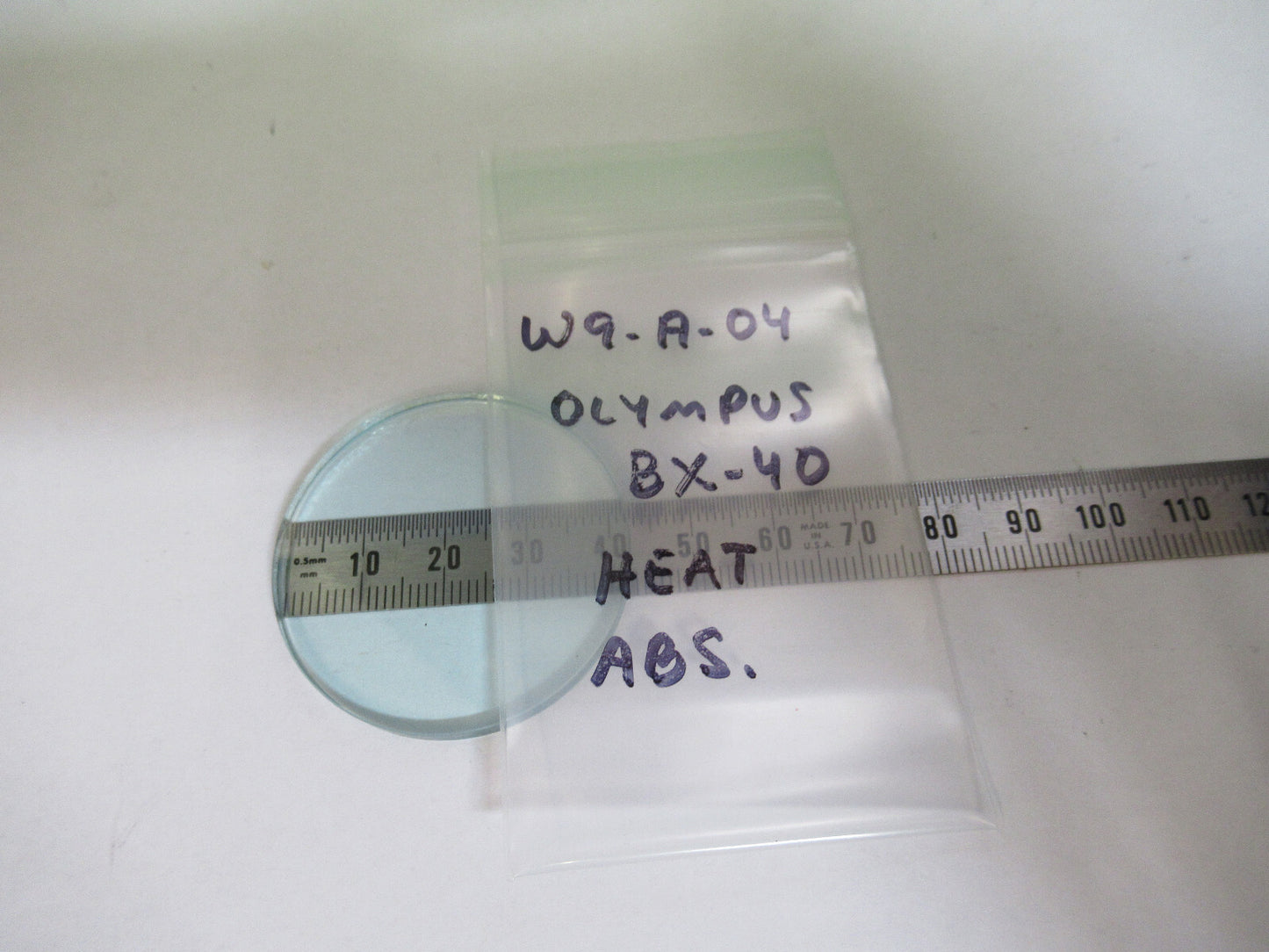 OLYMPUS BX-40 HEAT ABSORBING GLASS FILTER MICROSCOPE PART AS PICTURED #W9-A-04