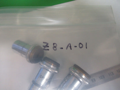 Lot Spencer Lens Co. Objective 10X 44X 95X Microscope Part Optics American Optical Co