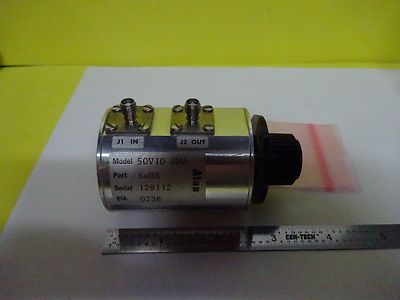 RF MICROWAVE FREQUENCY COAXIAL STEP ATTENUATOR ALAN 50V10 SMA as pictured #X2-17