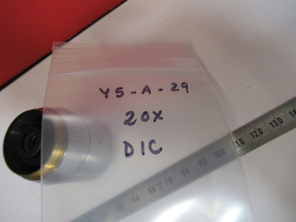 MICROSCOPE PART REICHERT POLYVAR OBJECTIVE DIC IK FLUOR 20X OPTICS Y5-A-29