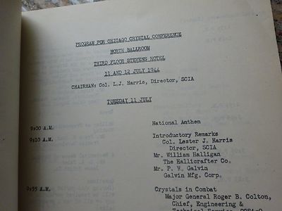 Very Rare 1944 Frequency Control Symposium Proceedings Wwii Era
