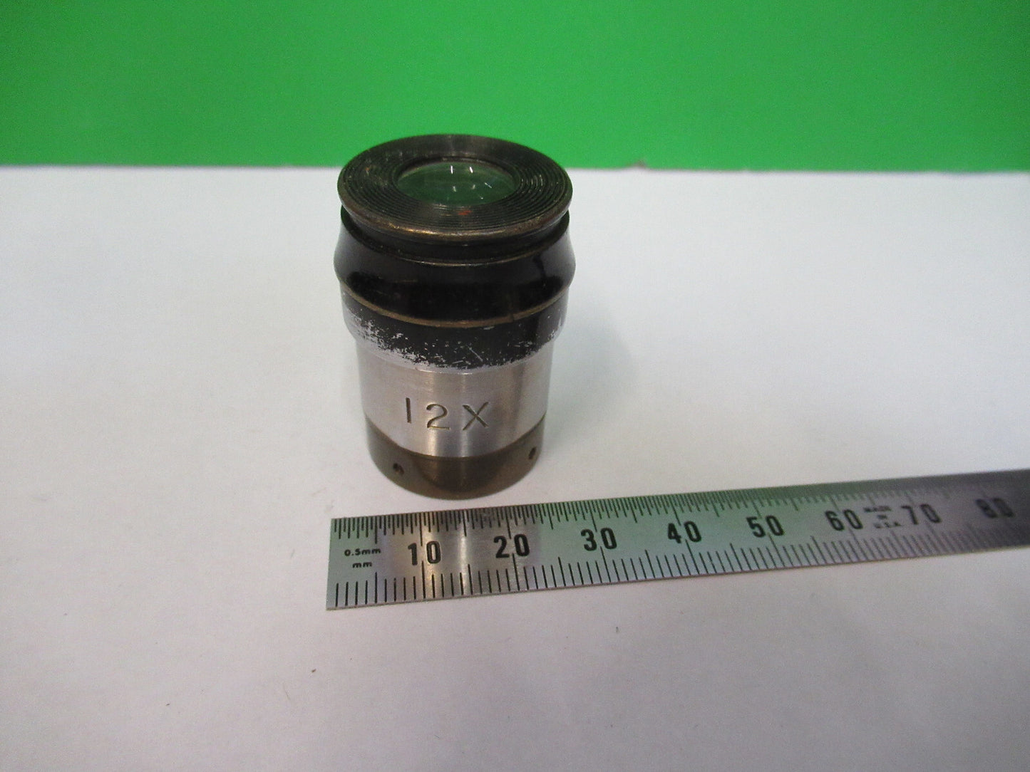 Antique American Optical Co. 12x eyepiece ocular lens Microscope Part