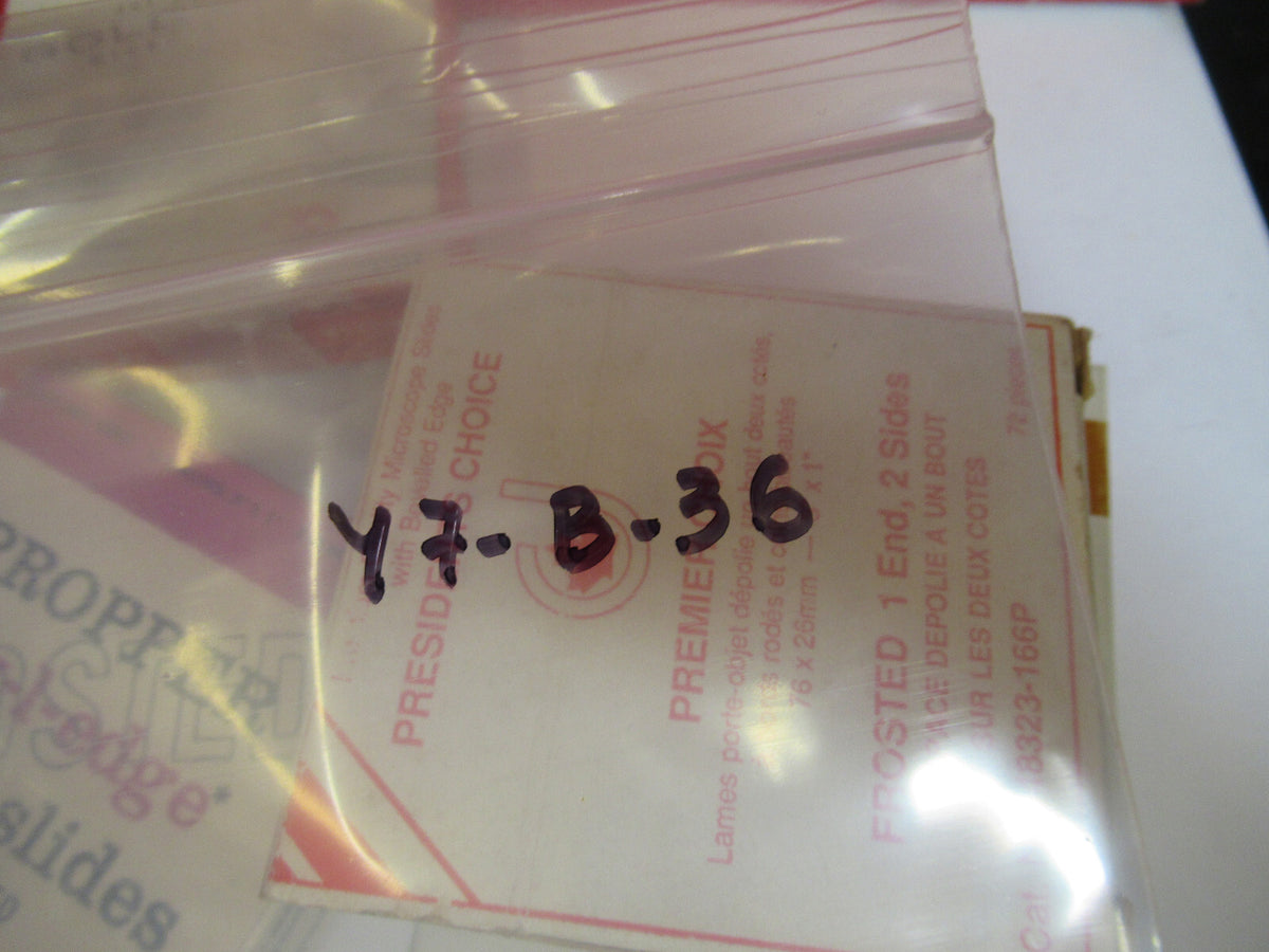 LOT GLASS SLIDES ASSORTED MICROSCOPE PART AS PICTURED Y7-B-36