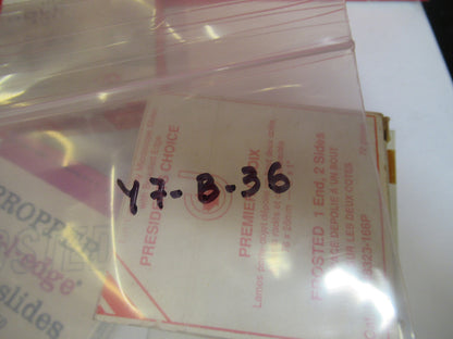 LOT GLASS SLIDES ASSORTED MICROSCOPE PART AS PICTURED Y7-B-36
