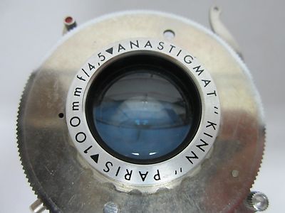 Optical Vintage Camera Shutter + Lens Kinn Paris France Optics