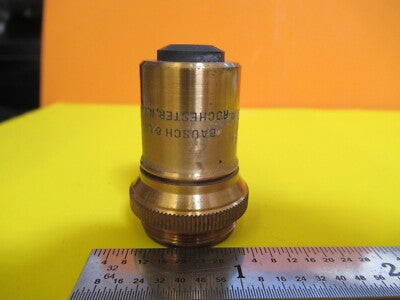 ANTIQUE BAUSCH LOMB BRASS OBJECTIVE 10X APO MICROSCOPE PART AS PICTURED FT-6-172