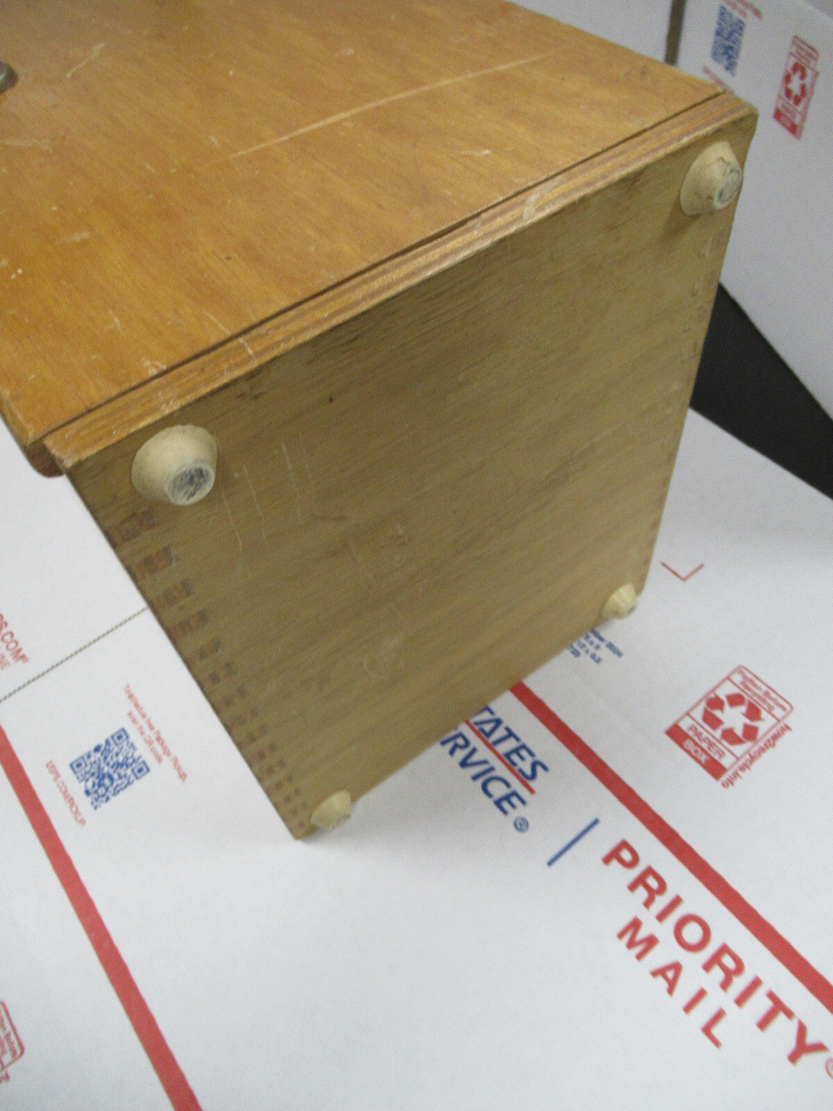EMPTY HERTEL REUSS  WOOD CABINET ANTIQUE MICROSCOPE PART AS PICTURED #TB-3