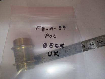ANTIQUE BRASS UK CONDENSER BECK POLARIZER POL MICROSCOPE AS PICTURED &F8-A-59