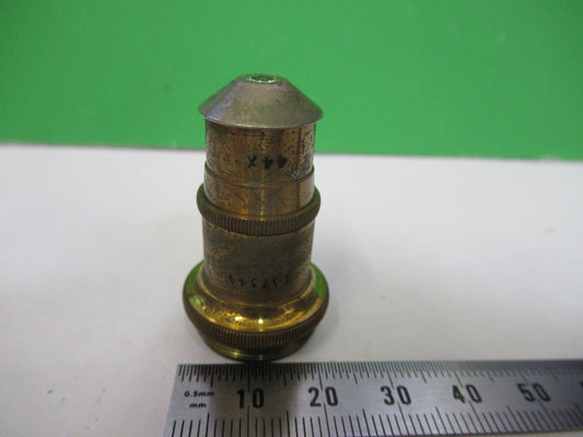 Antique Brass Spencer Lens Co. 44X Objective Microscope Part
