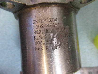 FOR PARTS TACHOMETER GENERATOR 3002 KGA-1 AS IS AS PICTURED  Q7-B-32