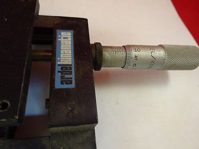 MICROSCOPE PART POSITIONING ARDEL KINAMATIC MICROMETER STAGE AS IS BIN#F8
