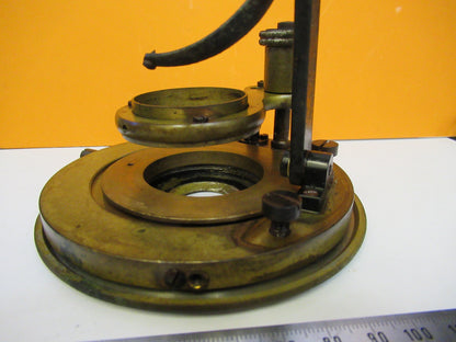 ANTIQUE REICHERT AUSTRIA STAGE POL HOLDER MICROSCOPE PART AS PICTURED Y4-A-115