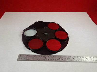 MICROSCOPE POLYVAR REICHERT LEICA FILTER MIRROR WHEEL OPTICS AS IS B#C5-H-10