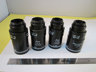 Lot 4 Ea Empty Shells Microscope Objective Leica Parts Repair
