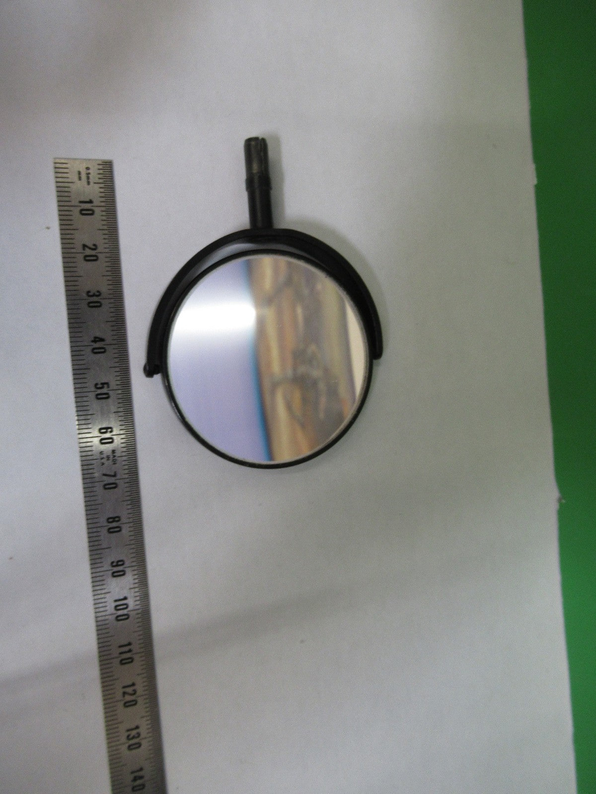 ANTIQUE BAUSCH LOMB MIRROR ASSEMBLY OPTICS MICROSCOPE PART AS PICTURED  V1-A-02