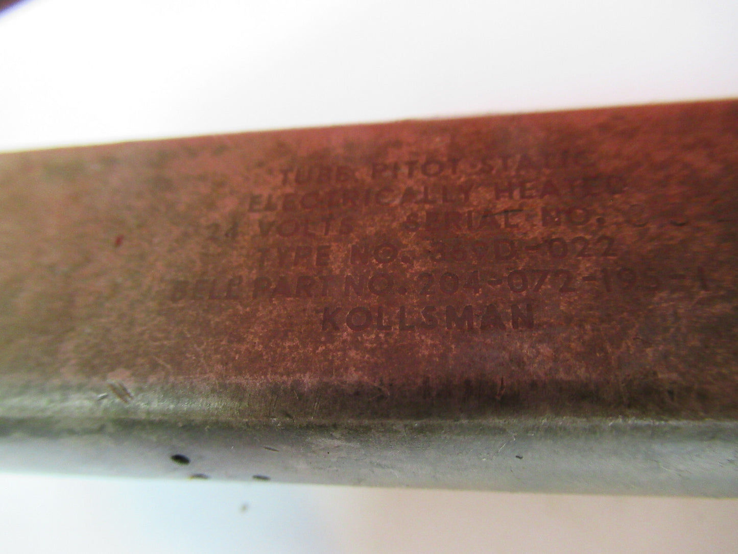 BELL AIRCRAFT 204-072-195-1 PITOT TUBE STATIC ELECTRIC HEAT AS PICTURED S3-B-67