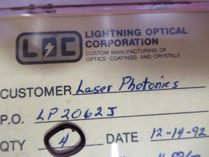 OPTICAL LENS LOT LASER OPTICS AS PICTURED T7-A-70