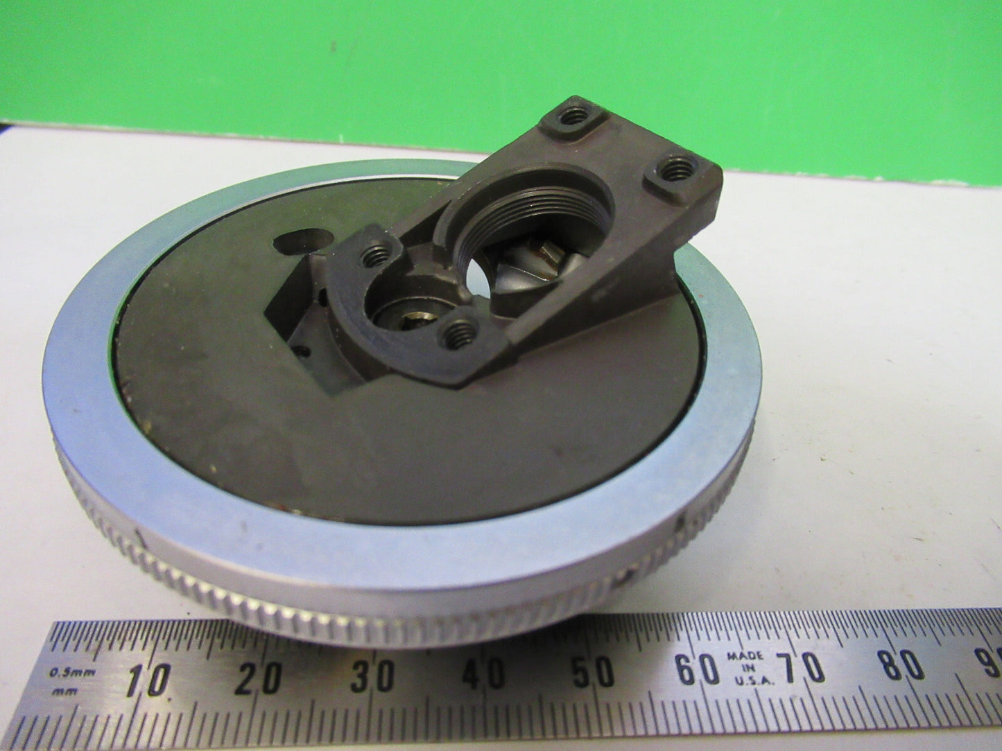 LEITZ WETZLAR GERMANY QUINTUPLE NOSEPIECE MICROSCOPE PART AS PICTURED X2-A-21