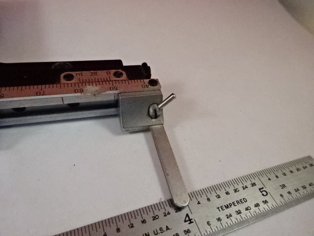 STAGE MICROMETER JAPAN CLIPS MICROSCOPE PART AS IS &33-A-77