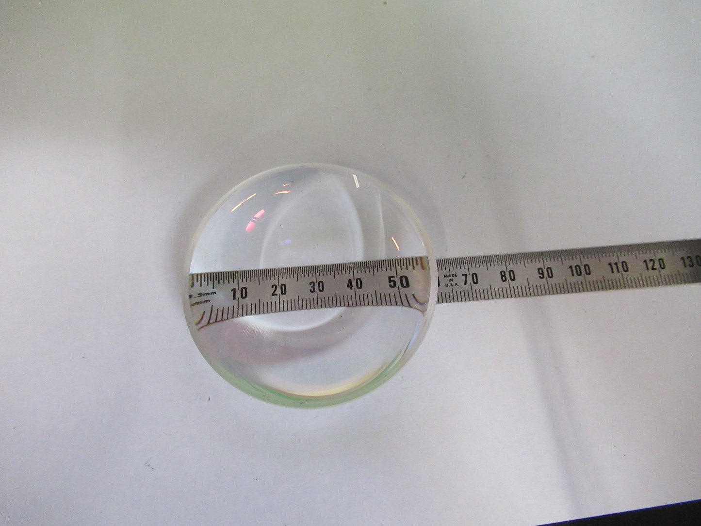 OPTICAL HIGH CONVEX CONCAVE LENS THICK GLASS MIL SPEC OPTICS AS PICTURED V3-A-22