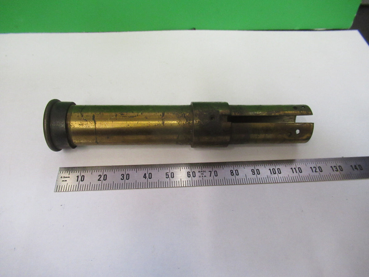 Antique Brass Tubus Ocular Unknown Microscope Part