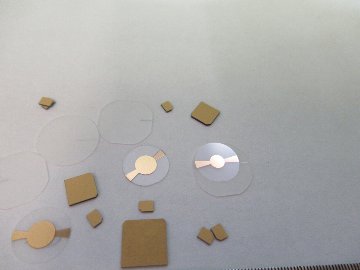 Lot Blanks Piezoelectric Quartz Crystal X-y-cut Gold Coated Piezo Sensor