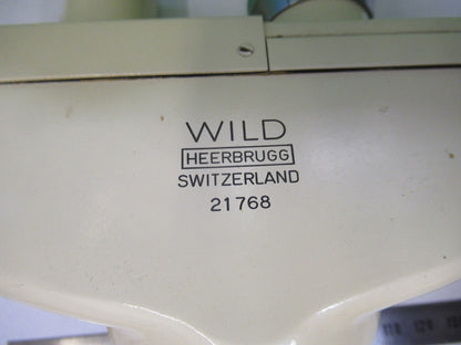 WILD HEERBRUGG SWISS BINOCULAR HEAD OPTICS MICROSCOPE PART AS PICTURED &R9-B-24