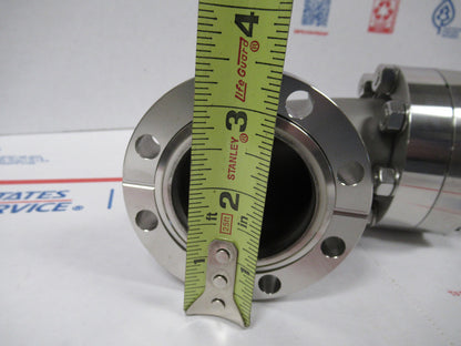 MDC HIGH VACUUM LARGE CF ELBOW ADAPTER HEAVY STAINLESS STEEL AS PIC X6-FT-97