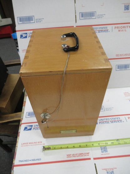 EMPTY OLYMPUS JAPAN WOOD CABINET BOX MICROSCOPE PART AS PICTURED &TA-4
