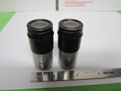PAIR EYEPIECES 9X MICROSCOPE OPTICS BIN#N1-17