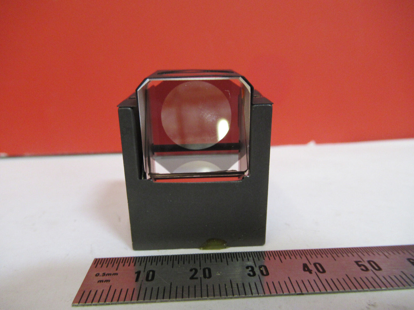 OLYMPUS JAPAN OPTICS GLASS PRISM MICROSCOPE PART AS PICTURED S4-B-108
