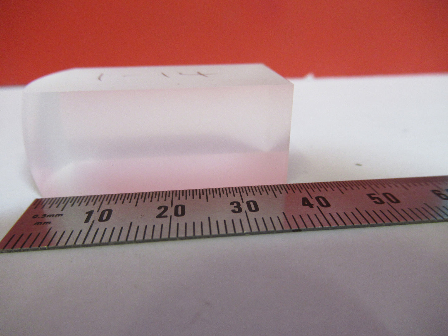 OPTICAL RECTANGULAR CONVEX LENS UNCOATED OPTICS  AS PICTURED T1-A-74