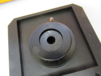 UNITRON STAGE + IRIS TABLE MICROMETER MICROSCOPE PART AS PICTURED Y1-A-54