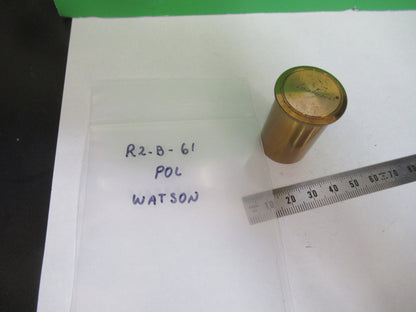 ANTIQUE BRASS POLARIZER POL UK SLIDE WATSON MICROSCOPE PART AS PICTURED &R2-B-61