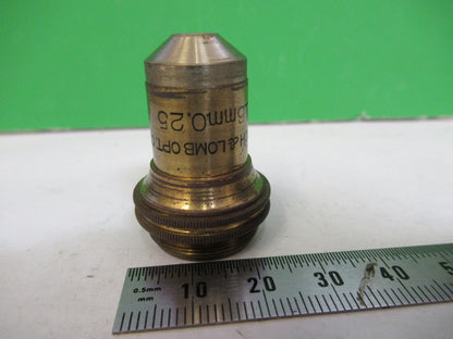 OBJECTIVE ANTIQUE BAUSCH LOMB 10X OPTICS MICROSCOPE PART AS PICTURED X2-A-94
