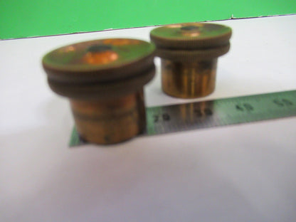 ANTIQUE BAUSCH LOMB BRASS KNOBS MICROADJUST MICROSCOPE PART AS PICTURED V1-A-17