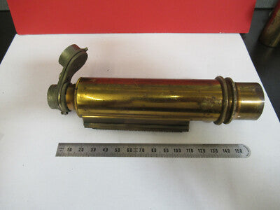 Antique Bausch & Lomb Brass Tubus Ext nosepiece Microscope Part AS Pic
