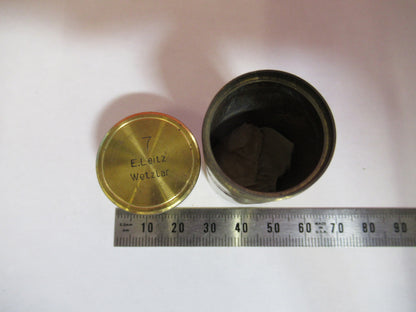 ANTIQUE ERNST LEITZ GERMANY EMPTY BRASS CAN MICROSCOPE PART AS PICTURED T1-A-66